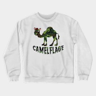 Camelflage funny merch for camels lovers, army lovers, camouflage lovers Crewneck Sweatshirt